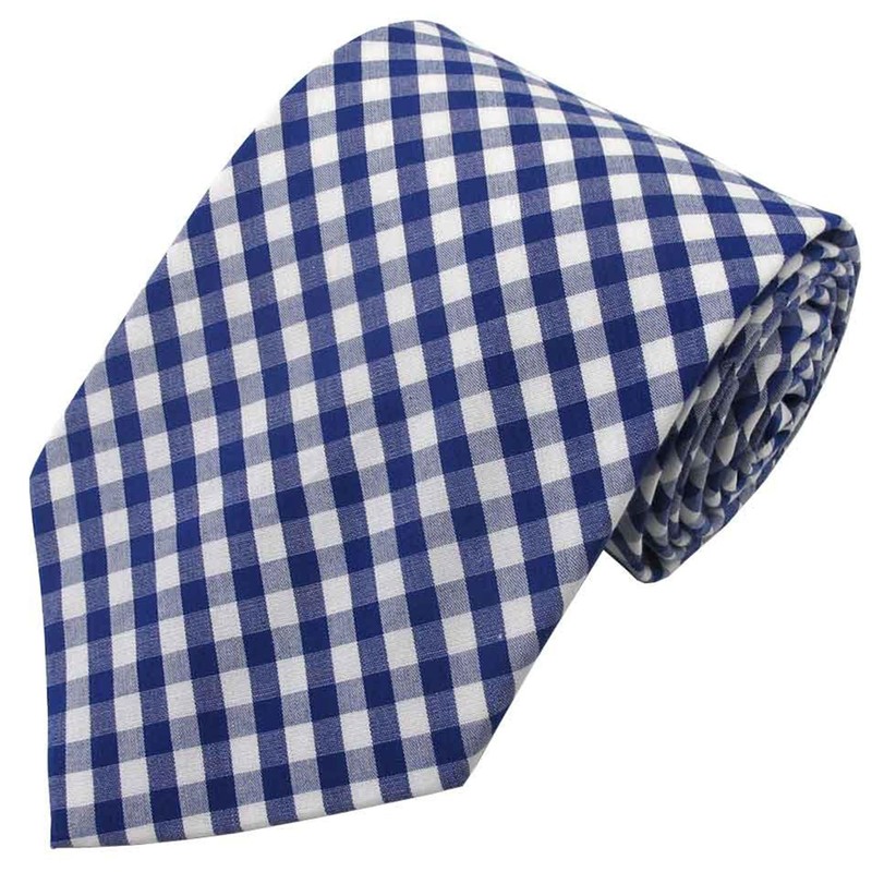 Jacob Alexander Men's Gingham Checkered Pattern Neck Tie - Extra
