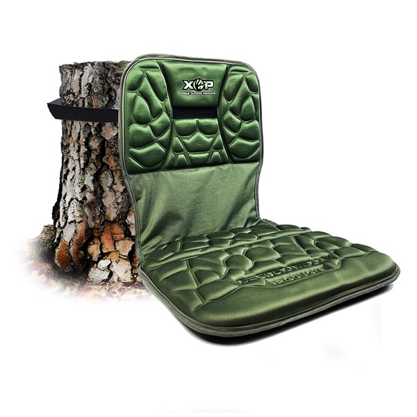 XOP-XTREME OUTDOOR PRODUCTS | XOP Ground SEAT | Portable Hunting Cushion with Ajustable Back Support | XOP Green Finish (XOP-Grnd-SEAT)