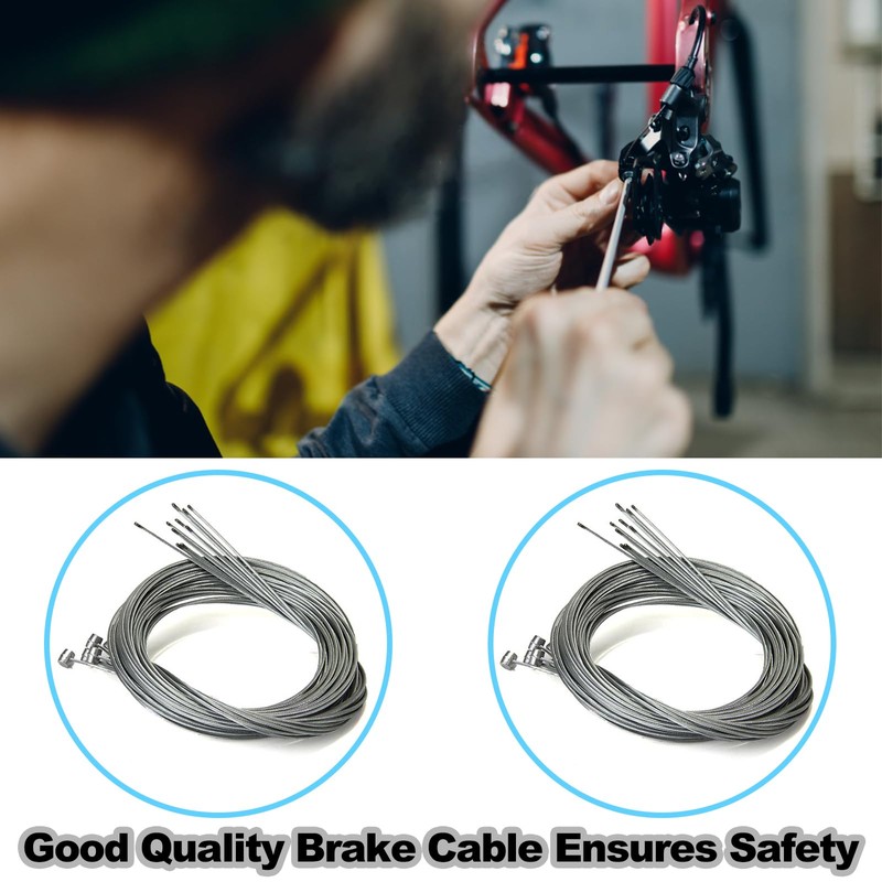 AUTUUCKEE 10 PCS 1.75m Bike Brake Cable, Universal Inner Bicycle
