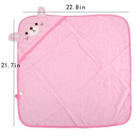 Goclothod Pet Hooded Bath Towel Cartoon Drying Bath Towel Absorbent Large Bathrobe Warm Blanket