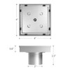 Sharpeye 4 Inch Square Shower Drain with Removable Tile Insert