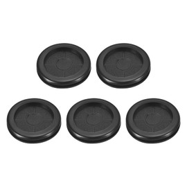 sourcing map 5Pcs Rubber Grommets 1-1/2" (38mm) Drill Hole, 1-3/16" (30mm) ID Double Sided Hole Plugs Ring Gasket for Firewall Cable Wire Protecting, Black