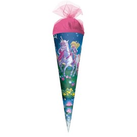 ROTH Motif School Cone, Magic Unicorn Rider, 35 cm, Round, Tulle Closure