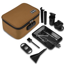 PODAHO Brown Travel Odorless Bag with 10PCS Accessories, Portable Smell Proof Box Case with Combination Lock, Great Gift.