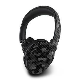MightySkins Carbon Fiber Skin Compatible with Bose QuietComfort 45 Headphones Black Camo | Protective, Durable Textured Carbon Fiber Finish | Easy to Apply | Made in The USA