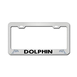 General Tag Dolphin Chrome United States License Plate Frame