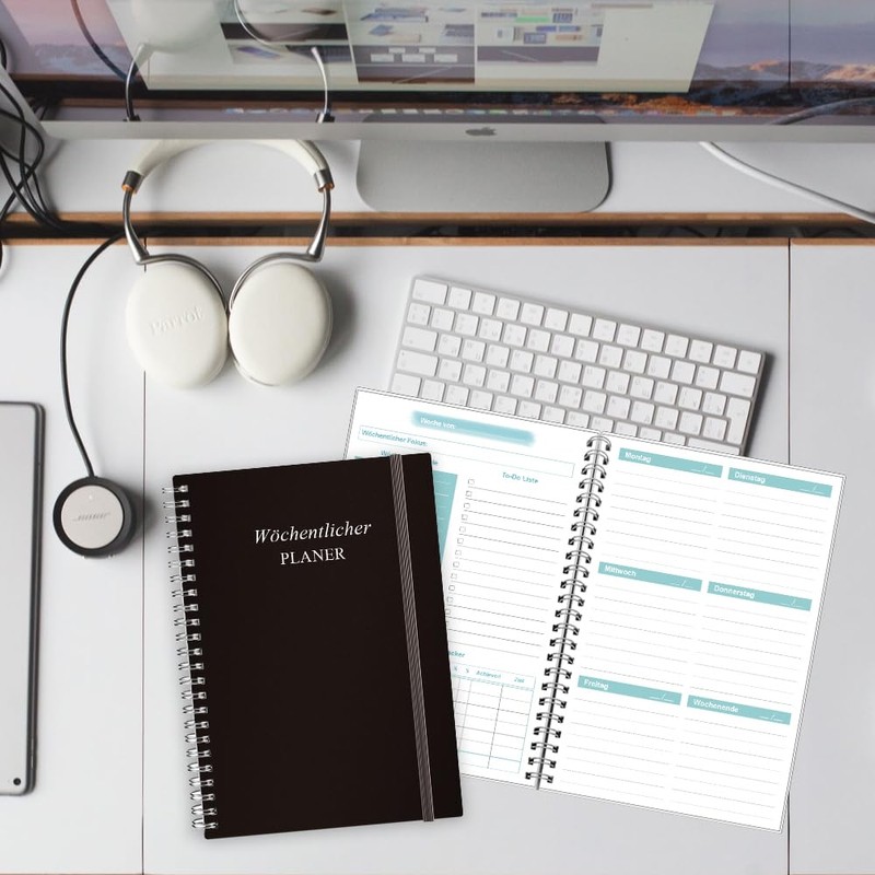 Undated A5 Weekly Planner, Weekly Appointment Calendar with To-Do List,