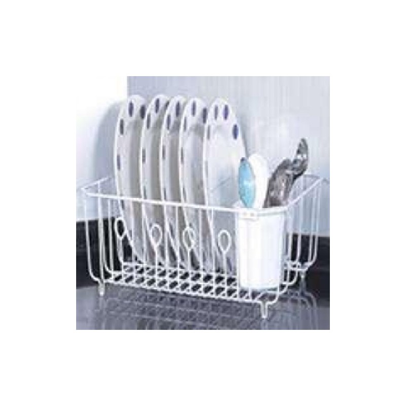 HOMEBASIX JI-25W-3L Dish Drainer with Basket, White