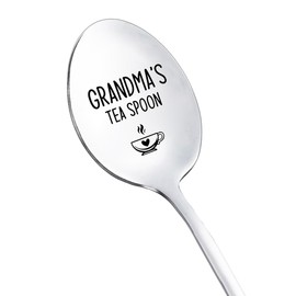 Grandma Gift from Grandkids Grandchildren Grandma's Tea Spoon for Grandma Grandmother Tea Lover Gifts for Grandma Nana Christmas Birthday Gifts for Grandma Granny Spoons