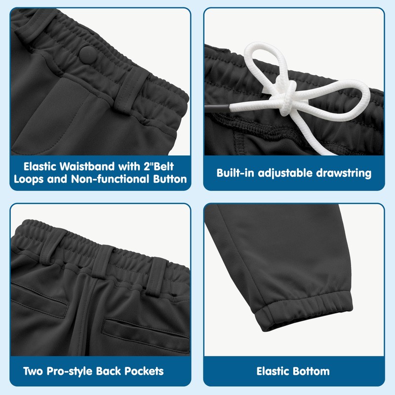 MIVEI 2T/3T/4T/5T/ to Youth Toddler Boys Knicker Baseball Pants Kids
