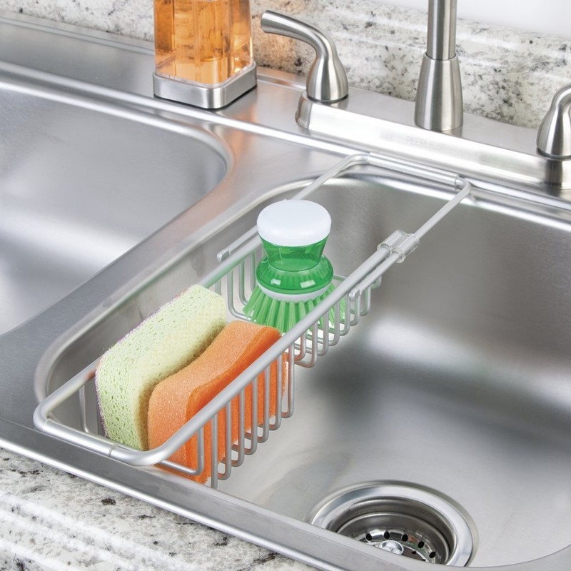mDesign Sink Shelf – Storage Kitchen Utensils Over the Sink