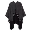 Urban CoCo Women's Color Block Shawl Wrap Open Front Poncho