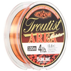 SUNLINE Nylon Line Troutist Area Mister 328.4 ft (100 m) 0.8 No. 4 lb, Flash Orange