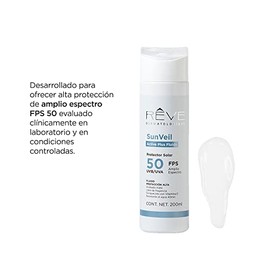Reve Dermatologique | SunVeil Active Plus FPS 50 - Protector Solar - Filtro UVA y Filtro UVB – Resistente al agua -200 m