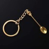 Rosojodg Silver Mini Crown Spoon Keychain, Key Ring Christmas Kitchen