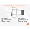 SÜA - Acetylene Adaptor - CGA-520 (Size B Cylinder) to