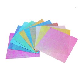 Hohopeti 100pcs Iridescent Square Folding Paper Craft for DIY Handcraft Paper Crane Decorative Art Materials