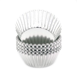 Mombake Standard Silver Foil Cupcake Liners Muffin Baking Cups for Party and More, 100-Count