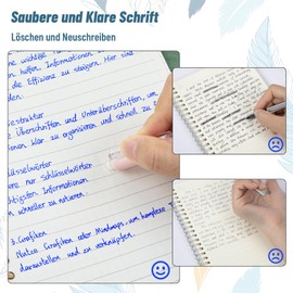 KERIFI Erasable Ballpoint Pen, Pack of 5 Rollerball Pens, Erasable Pens, Erasable Pens, Gel Pens, Erasable for Students, Gift, School Supplies, School, Office Supplies (0.5 mm Blue)