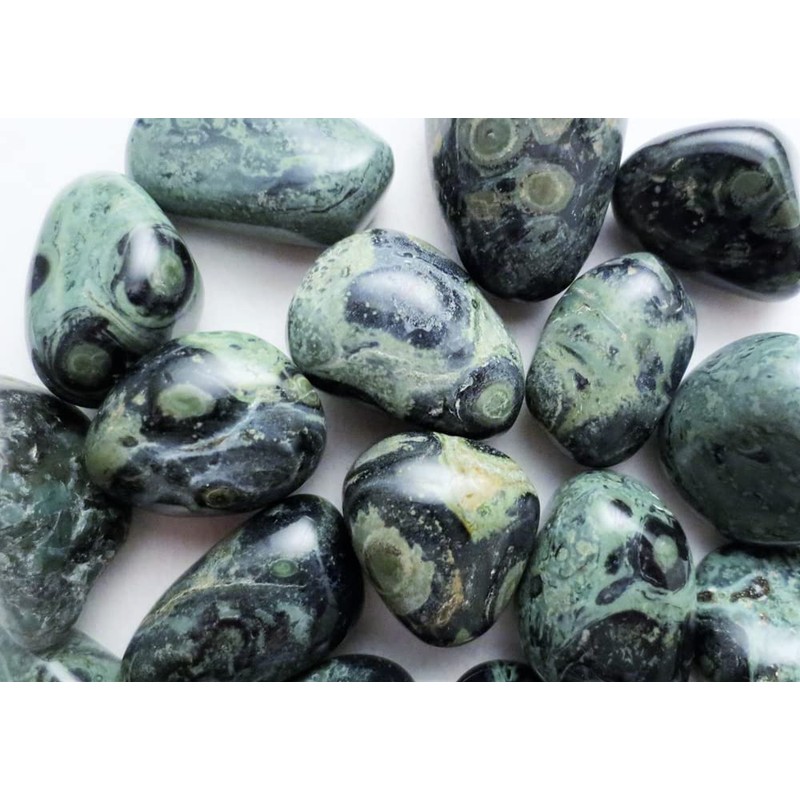Pachamama Essentials Kambaba Tumbled Crocodile Jasper - Green Healing Stone