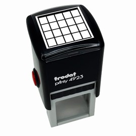Guitar Chord Blank Self-Inking Rubber Stamp Ink Stamper - 1 Inch Small - Black Ink