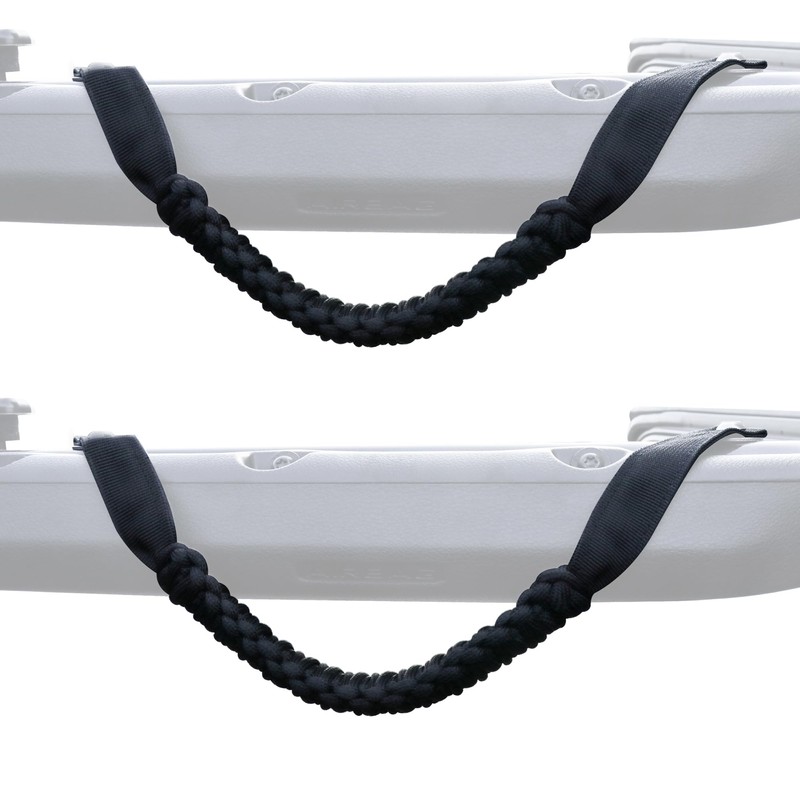 BESTAOO 2 x Roll Bar Grab Handles Front Paracord Grip