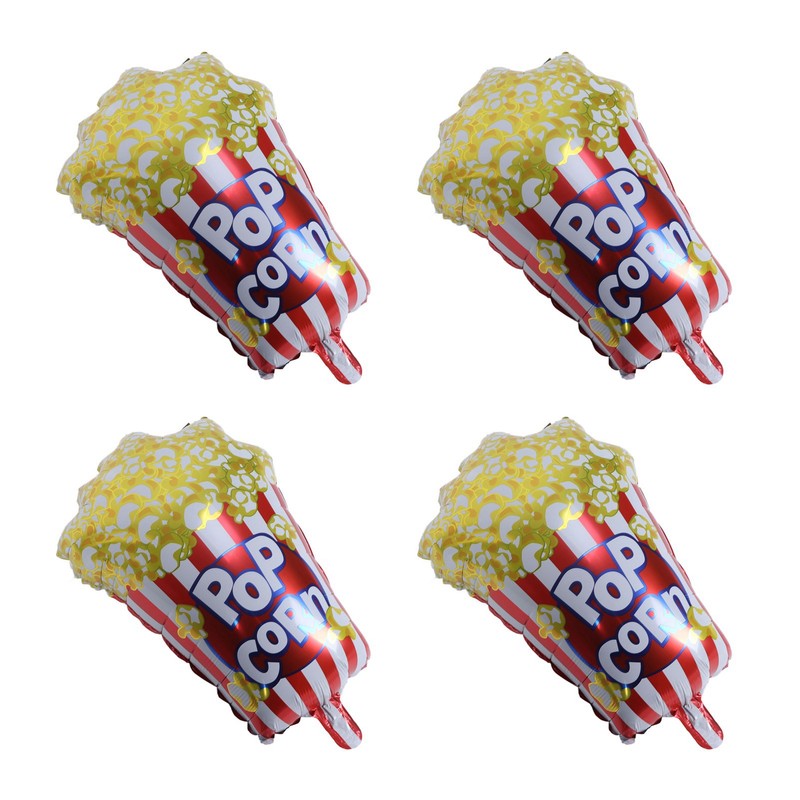 10pcs Popcorn Party Balloons Reusable Movie Theme Party Decoration Balloons
