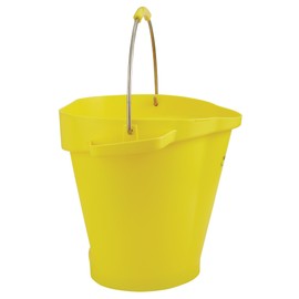 Vikan 56926 Pail, 5 gal, PP/SS, Yellow