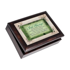 Cottage Garden Irish Blessing Blessed Walls for Wind Burlwood Jewelry Music Box Plays Irish Eyes