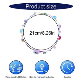 WUSJCOF 4PCS Blumenkranz Stirnband, Haarkranz Blumen Mallorca Party Accessoires, Damen und Kinder Festival Zubehör, Geburtstag Weihnachten Party Hochzeit Dekor Blumenkranz Kopfschmuck