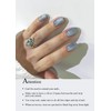 AutyaMee Semi Cured Gel Nail Strips (Powder Blue Cat Eye),