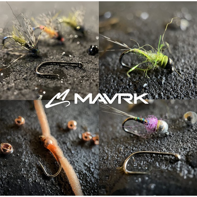 Mavrk Fly Fishing Euro Nymph Competition Barbless Hooks 125pcs Multi-Pack