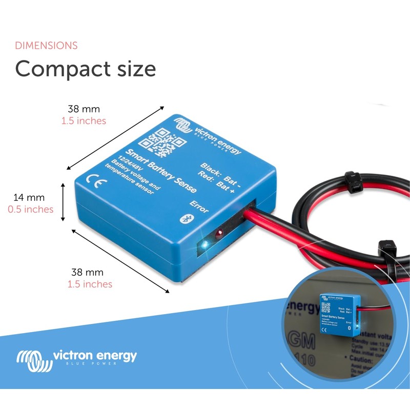 Victron Energy Smart Battery Sense, Voltage and Temperature Sensor, Long