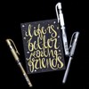 uni-ball Signo Pen Broad Metallic Gel Ink Rollerball - Metal