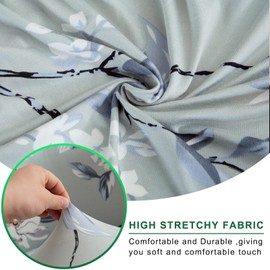 GOSTADY Club Chair Slipcover 2 Piece Tub Chair Slipcover Stretch Barrel Chair Covers Printed Armchair Covers Removable Sofa Cover Couch Furniture Protector Arm Chair Cover for Living Room 91