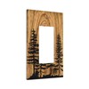Farmhouse Brown Pine Tree Wood Grain Single Rocker Light Switch