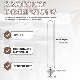 Car Mirror Hanging Accessories Heart Diamond Car Charms, Bling Crystal Ball Rear View Mirror, Car Rear View Mirror Pendant, Rear View Mirror Charms for Women Driver (Heart)