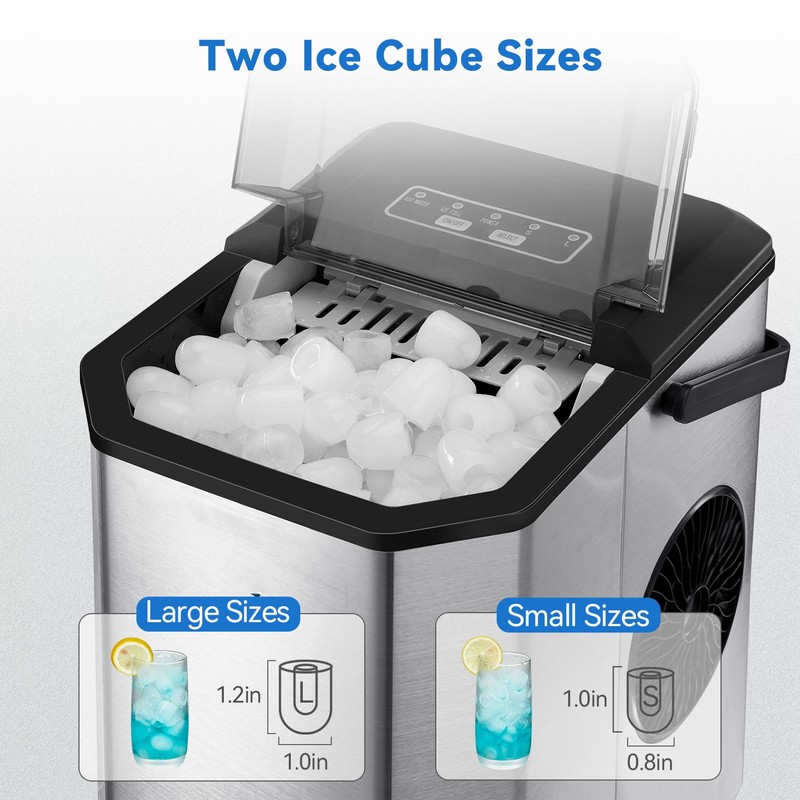 Countertop Ice Maker, 26 lbs in 24 Hours, 9 Bullet