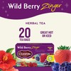 Celestial Seasonings Wild Berry Zinger Herbal Tea, Caffeine Free, 20