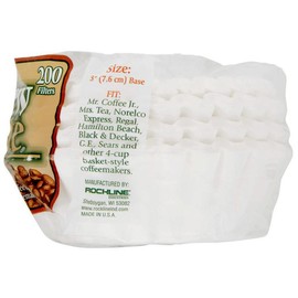 Brew Rite 4 Cup Coffee Basket Disposable Filters - 400 Ct