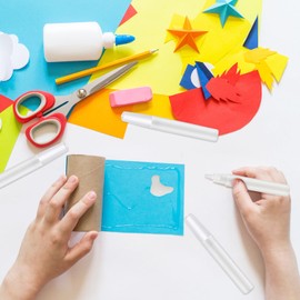 30 Pcs Art White Glue Stick Pens, Quick Dry Tacky Glue Pens Precise Apply Liquid Glue Pens Classroom Supplies for Paper Crafts Supplies Handmade Stationery DIY School Craft Supplies (30, 10ml)