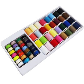 Sewing Thread Set, 60 Pieces Mixed Colours Thread Spools and Sewing Thread Polyester Sewing Machine Yarn with Storage Case Suitable for Sewing by Hand and Sewing Machine