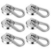 GothicBride Magnetic Hooks Pack of 6 Neodymium 17 kg Strong