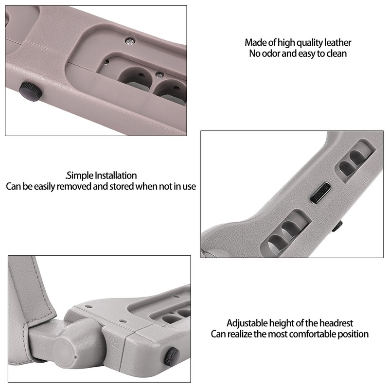 Universal Car Headrest Head Prop Support Pillow Leather Cushion Seat