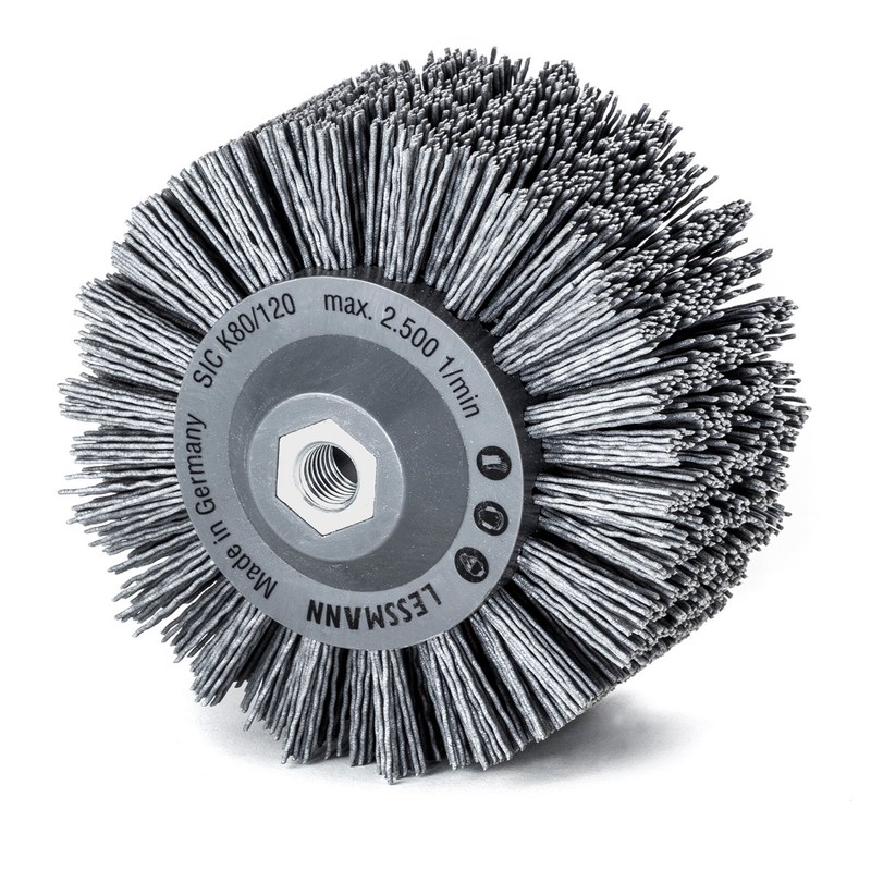 Lessmann Round Brush Punched Grey Diameter 140 mm (18 x