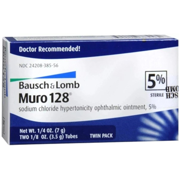 Bausch + Lomb Muro 128 Hypertonicity Ophthalmic Ointment Twin Pack