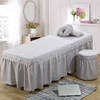 Massage Bed Cover, Ruffle, Square, Round, Skirt Type, Side Pockets,