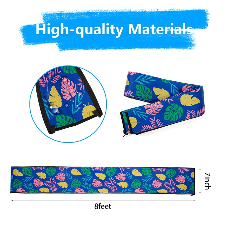 Pool Handrail Covers,8 ft Summer Palm Tree Leaves Pool Railing