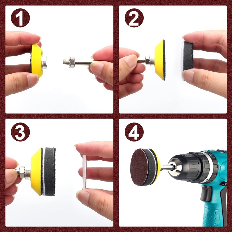 Windspeed 240+8 Pcs Sanding Discs Pad Kit, 2 Inch Die