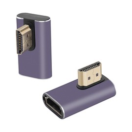 RIIEYOCA 90 Degree Right Angle 8K HDMI Male to Female Adapter,48Gbps HDMI 2.1UHD Connector 3D Extender,Supports 8K@60Hz 4K@120Hz Compatible with HDTVs,HDRs,Laptops,Roku TV（2packs